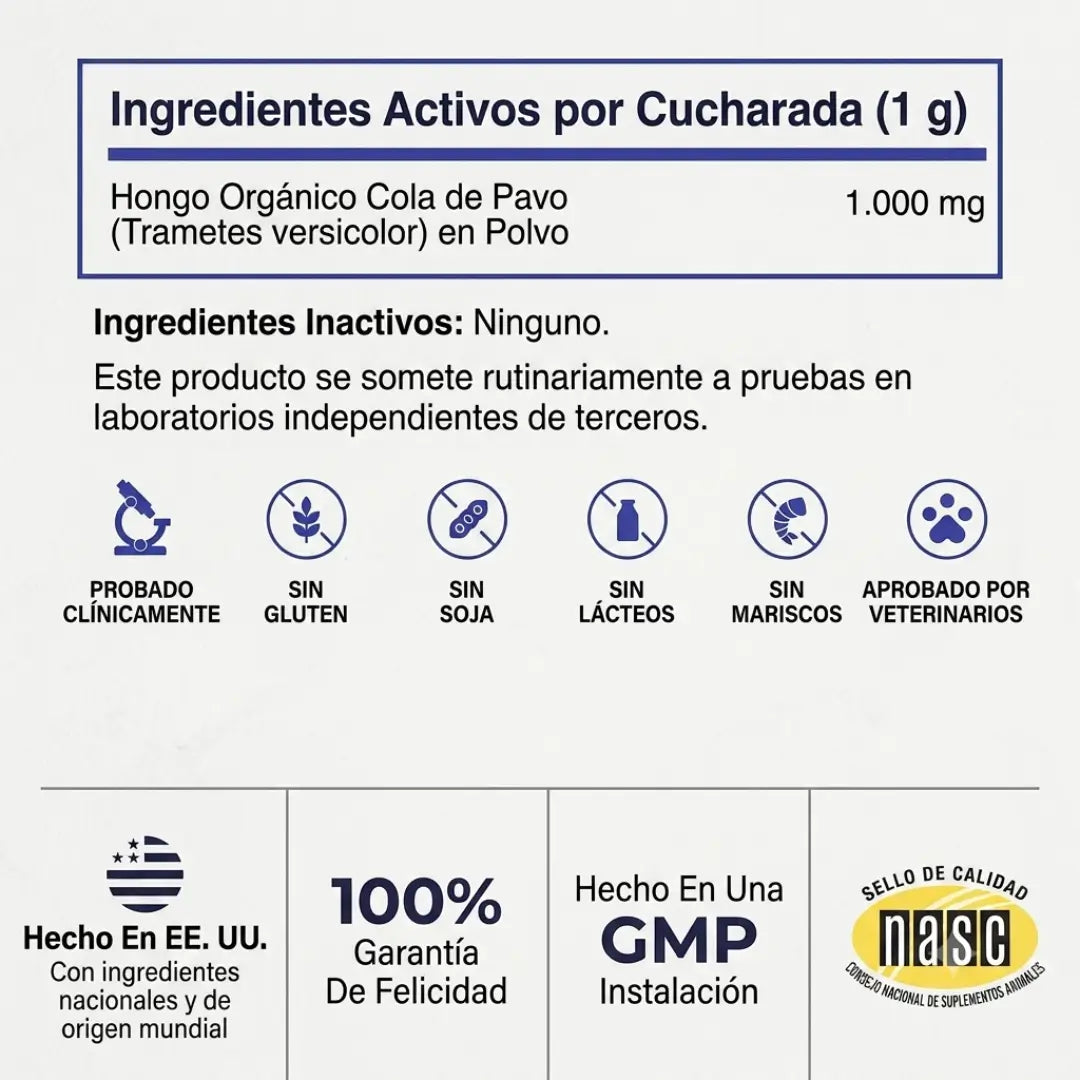 Perro Sano Familia Feliz - Hongo Cola De Pavo Cuida La Salud de Tu perro