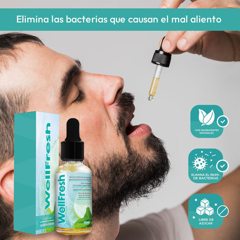 WellFresh - Elimina las bacterías de tu boca y evita el Mal Aliento.