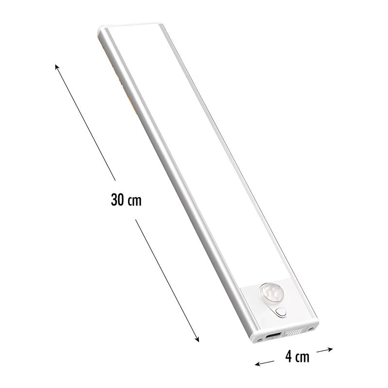 Lampara LED Inteligente - Con sensor de Movimiento, 3 Colores de luces, Recargable