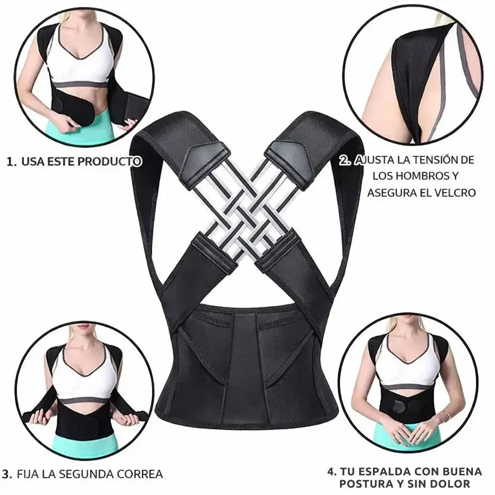 ELASTIC PRO - Corrector De Postura Unisex Negro💪