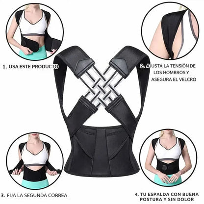 ELASTIC PRO - Corrector De Postura Unisex Negro💪