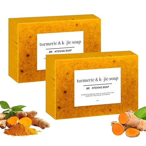 TURMERIC X2 | Jabón de Cúrcuma Reduce el Acné, Atenúa las Manchas y Aclara Zonas Oscuras de todo tu Cuerpo