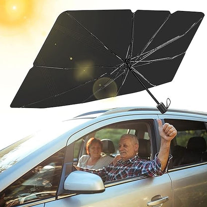 Parasol tipo Sombrilla Ultra Sombra - Cubre el Parabrisas de tu carro y protege todo el interior evitando desgastes por el Sol