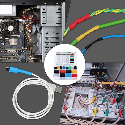 Kit De Termoencogibles - Colores y Tamaños Surtidos | Incluye 580 piezas