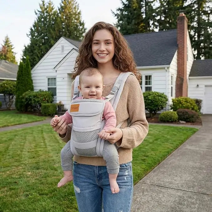 BABY CARRIER- Comodidad y Soporte para ti y tu bebé | Color Gris UniTalla
