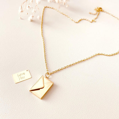 Collar Carta de Amor "Love You"💌 (Acero Inoxidable)
