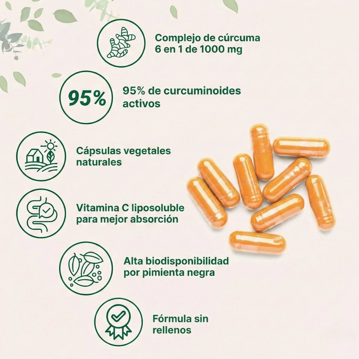 TURMERIC CURCUMA - Recupera tu bienestar digestivo de forma natural X60 Cápsulas