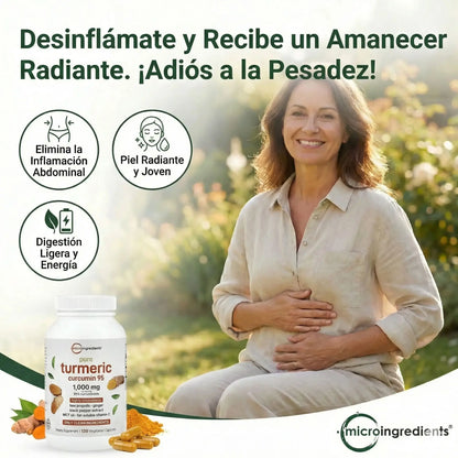 TURMERIC CURCUMA - Recupera tu bienestar digestivo de forma natural X60 Cápsulas