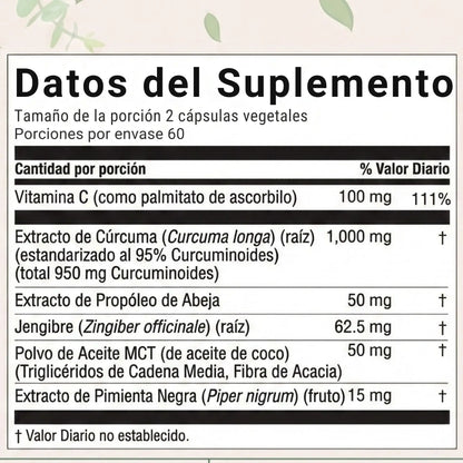 TURMERIC CURCUMA - Recupera tu bienestar digestivo de forma natural X60 Cápsulas