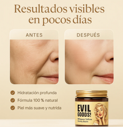 EVIL GOODS Crema con Sebo de Res - Hidratación Natural Profunda y Restauradora
