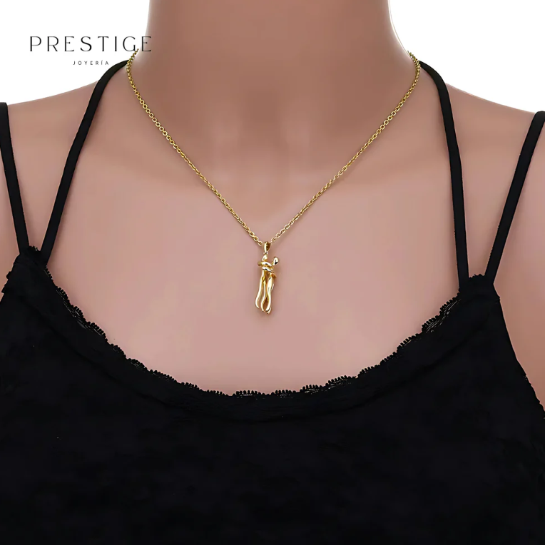Collar Abrazo Eterno (Amor Inseparable) Acero Inoxidable