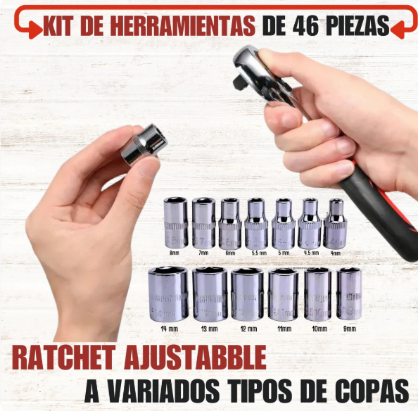 Set Llaves Trinquete X46