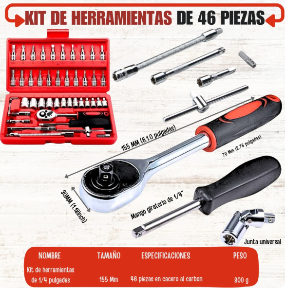 Set Llaves Trinquete X46