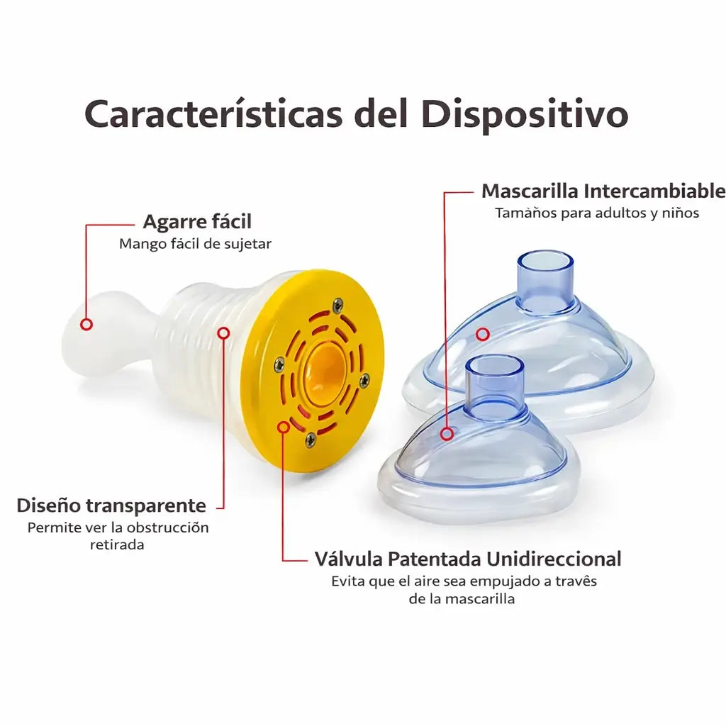 LIFESAFE AIR - Dispositivo Antiasfixia para Niños y Adultos | Incluye dos boquillas
