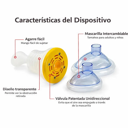 LIFESAFE AIR - Dispositivo Antiasfixia para Niños y Adultos | Incluye dos boquillas
