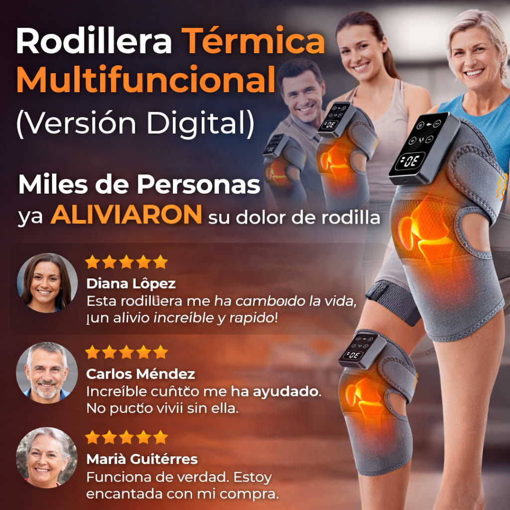 Rodillera Térmica Multifuncional (Versión Digital) - Descansa y Alivia el Dolor Rápidamente