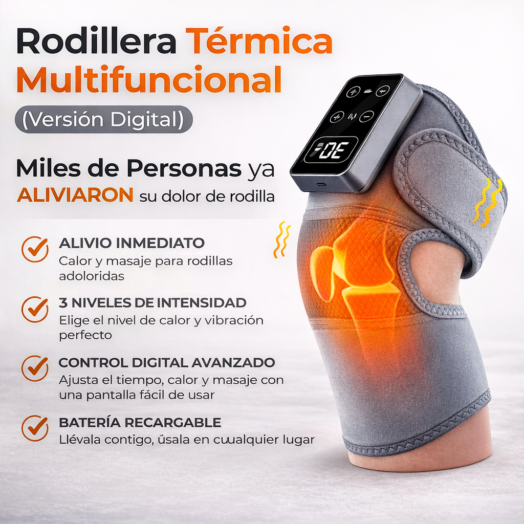 Rodillera Térmica Multifuncional (Versión Digital) - Descansa y Alivia el Dolor Rápidamente
