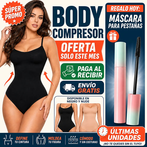 Body Compresor Reduce Tallas + Máscara de Pestañas de Regalo 🎁