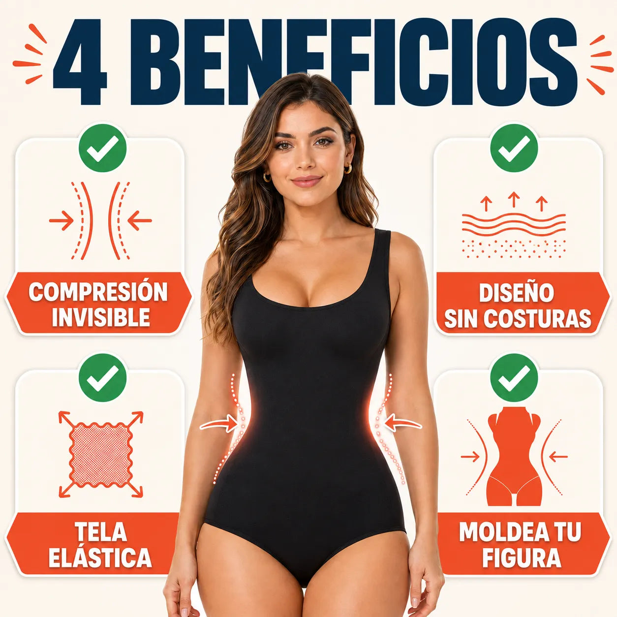 Body Compresor Reduce Tallas + Máscara de Pestañas de Regalo 🎁