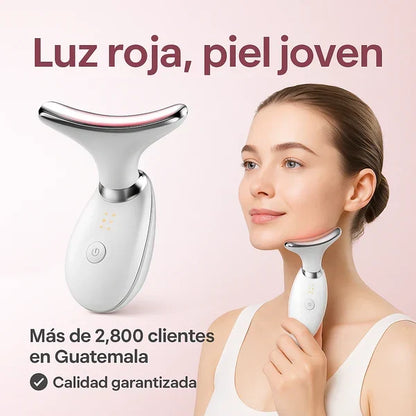 Masajeador Facial Rejuvenecedor Antiarrugas con Terapia de Luz Roja