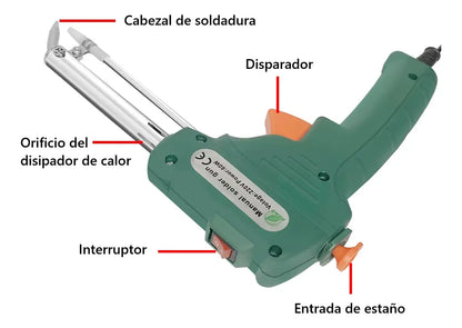 Kit SoldaPro - 1 Pistola de Soldar, 2 pinzas, 1 bomba desoldadora, 1 cable de soldadura