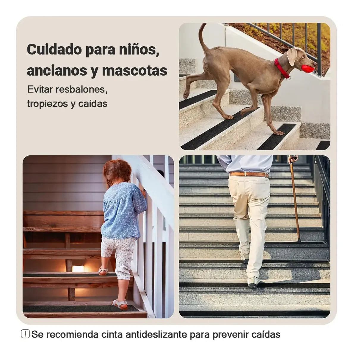 Cinta Antideslizante | No más caidas por pisos lisos o mojados - 6 Metros