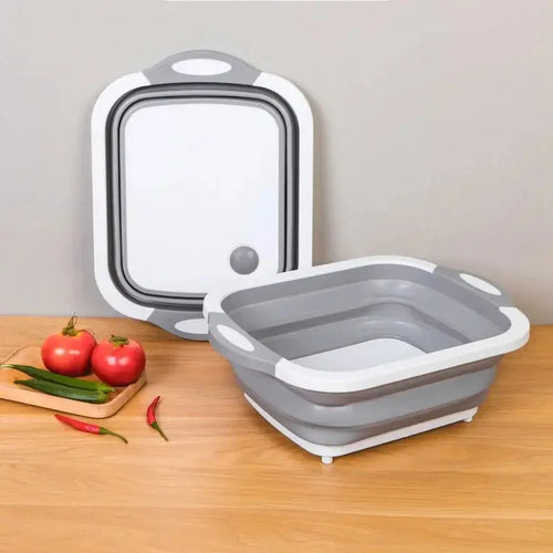 Tabla Multifuncional Plegable 4 En 1 | Pica, Lava, Escurre y Guarda