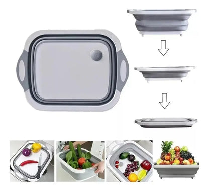 Tabla Multifuncional Plegable 4 En 1 | Pica, Lava, Escurre y Guarda