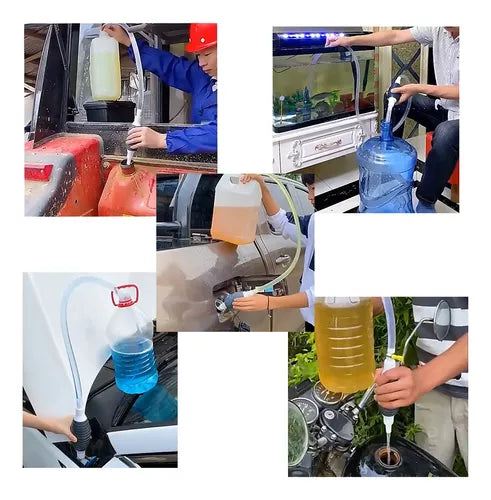 BOMFLEX- Bomba De Succión Manual de Líquidos Multifunción | 1 Metro Material PVC de alta calidad