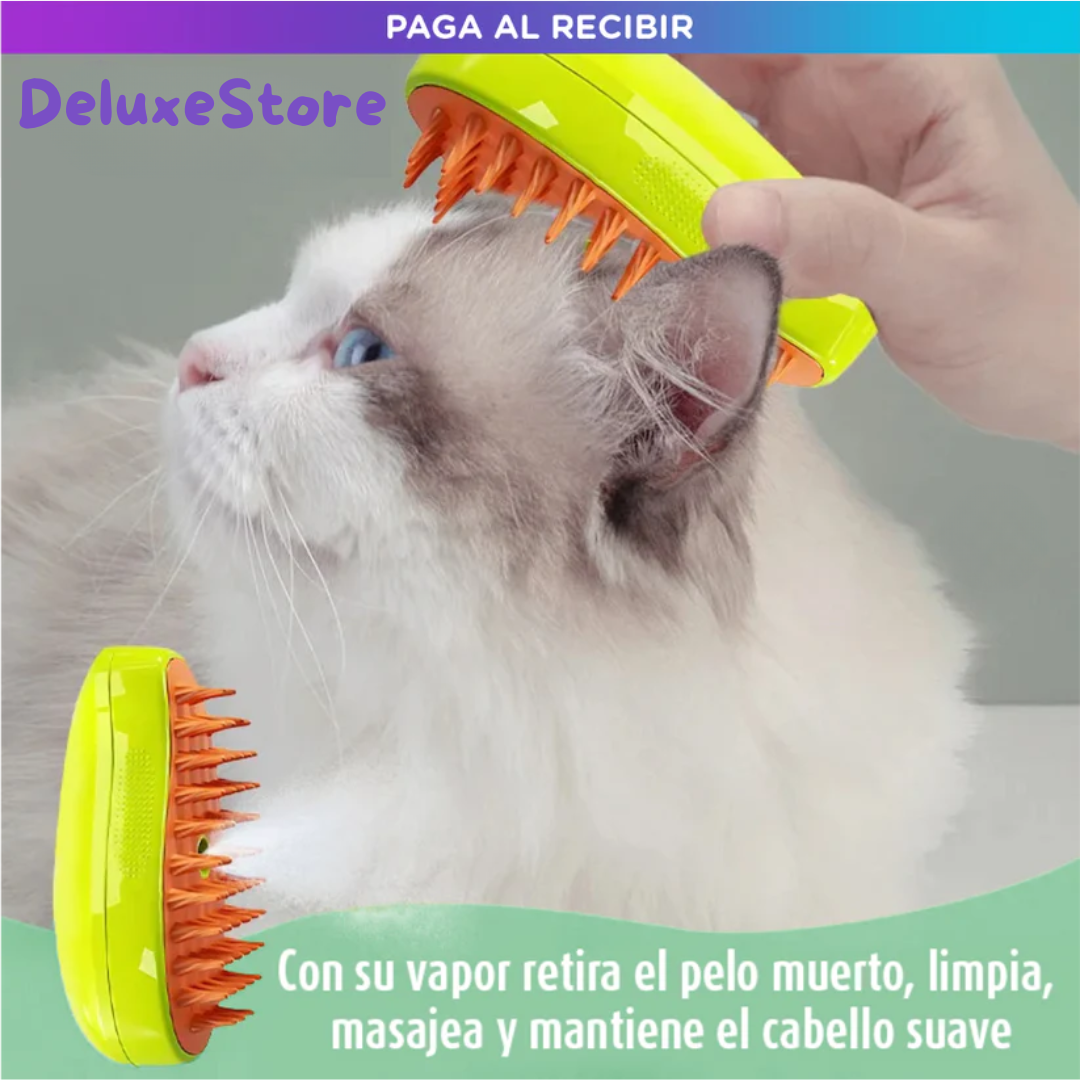 Cepillo de Vapor Inteligente 3 en 1 Para Mascotas