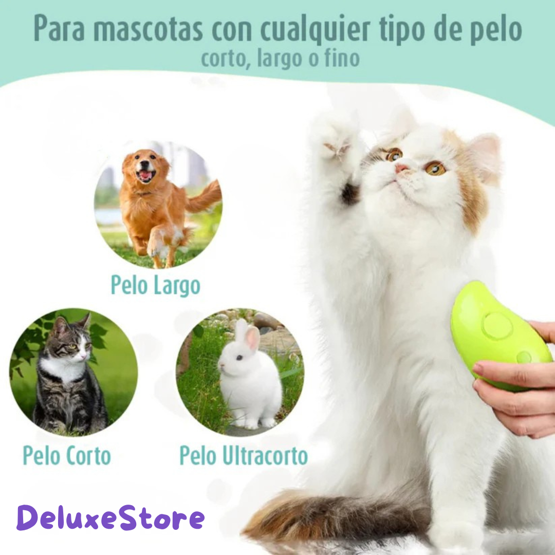 Cepillo de Vapor Inteligente 3 en 1 Para Mascotas