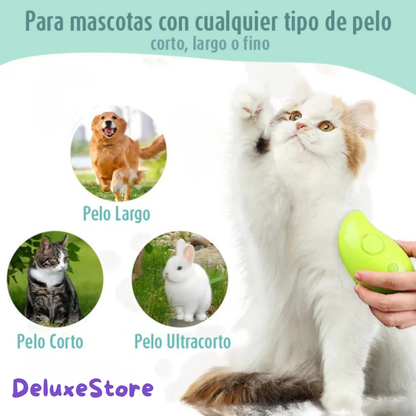 Cepillo de Vapor Inteligente 3 en 1 Para Mascotas