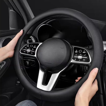 RISX | Piel Volante Carro Premium Negro - Antideslizante y Evita Desgaste