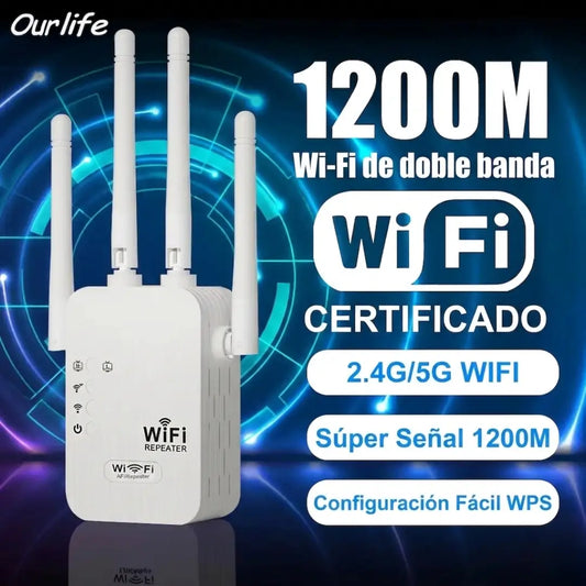 WIFI MAX PRO - Repetidor De Señal Wifi Alta Potencia 4 Antenas