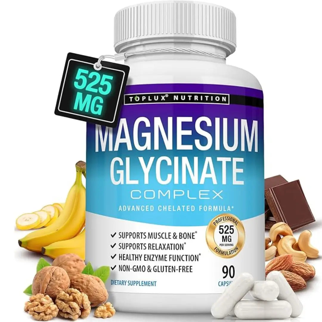 Magnesium Glycinate | Recupera el control de tu sueño, 8 tipos de Magnesio 90 Cápsulas