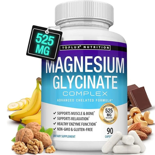 Magnesium Glycinate | Recupera el control de tu sueño, 8 tipos de Magnesio 90 Cápsulas