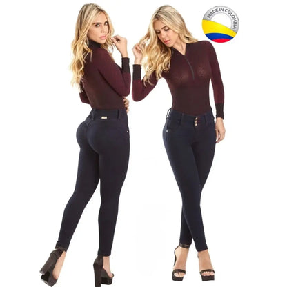 Jean colombiano | Levanta Cola con Petrina Alta que define tu figura Talla 28 a 36