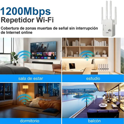 WIFI MAX PRO - Repetidor De Señal Wifi Alta Potencia 4 Antenas