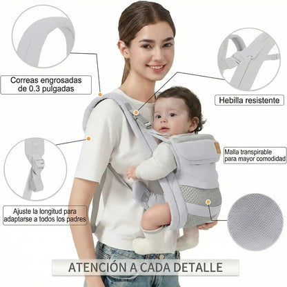 BABY CARRIER- Comodidad y Soporte para ti y tu bebé | Color Gris UniTalla