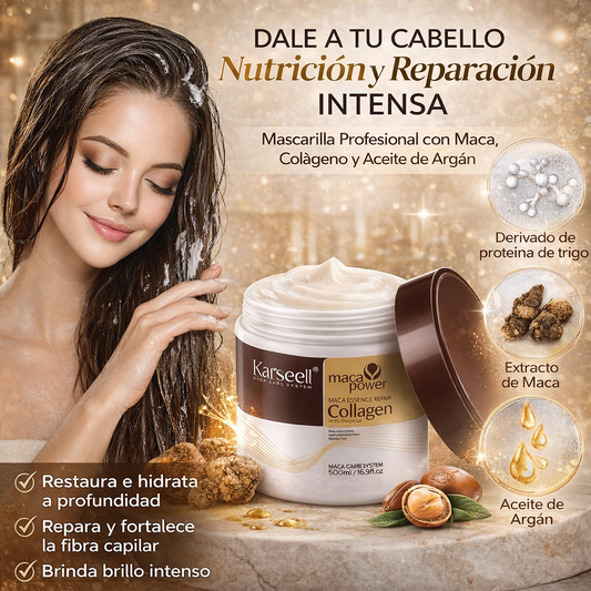 Karseell Liso Nutri-Plus: Mascarilla de Colágeno, Nuez y Aguacate