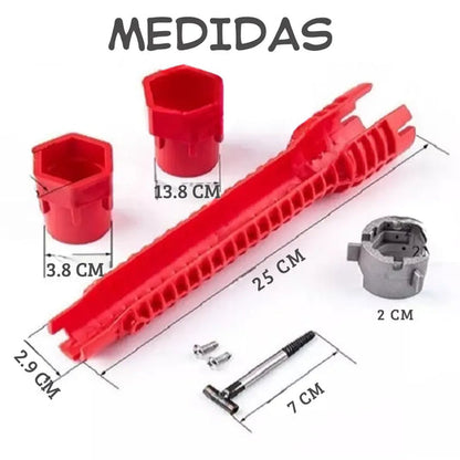 LLAVE PLOMERO MAESTRO - 8 Soluciones en 1