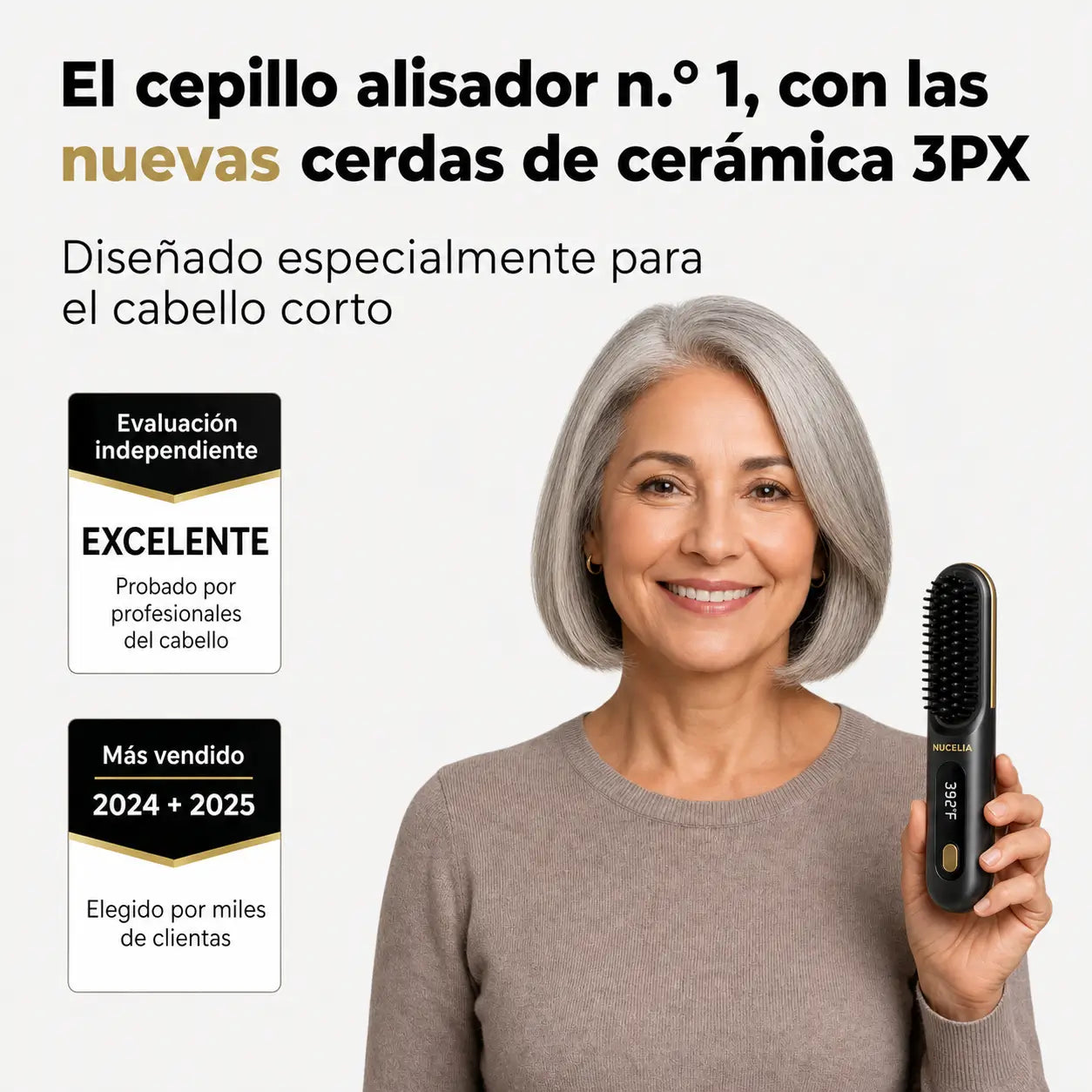 Cepillo Alisador Portátil inalámbrico