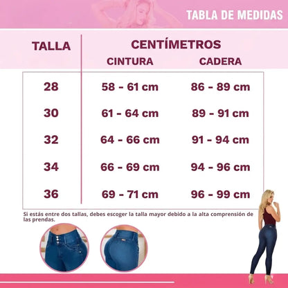 Jean colombiano | Levanta Cola con Petrina Alta que define tu figura Talla 28 a 36