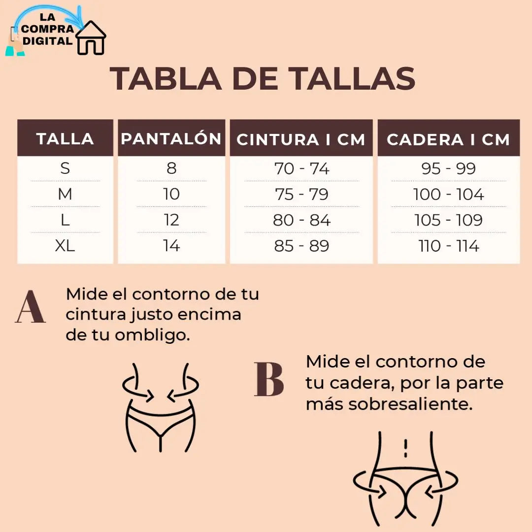 FAJA RENACER - Recupera tu Figura de reloj de arena con Amor y Comodidad | Invisible Talla S a XL