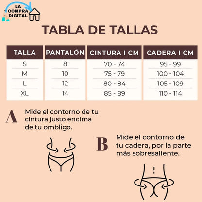 FAJA RENACER - Recupera tu Figura de reloj de arena con Amor y Comodidad | Invisible Talla S a XL