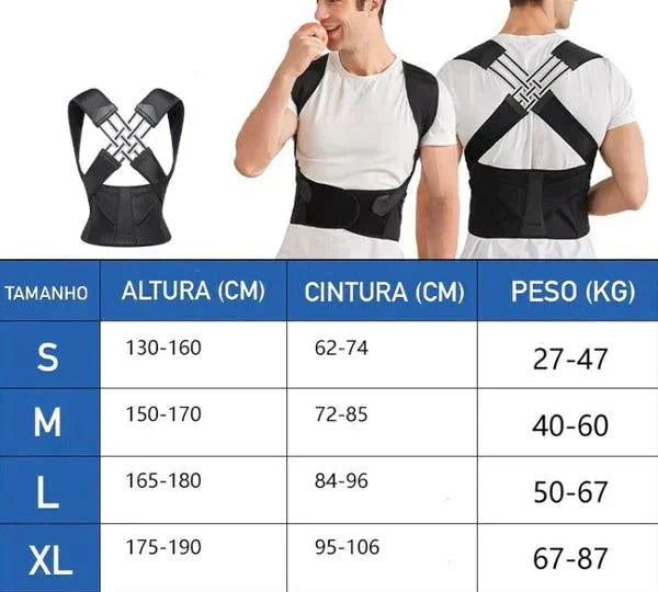ELASTIC PRO - Corrector De Postura Unisex Negro💪