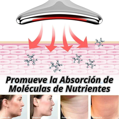 Masajeador Facial Rejuvenecedor Antiarrugas con Terapia de Luz Roja