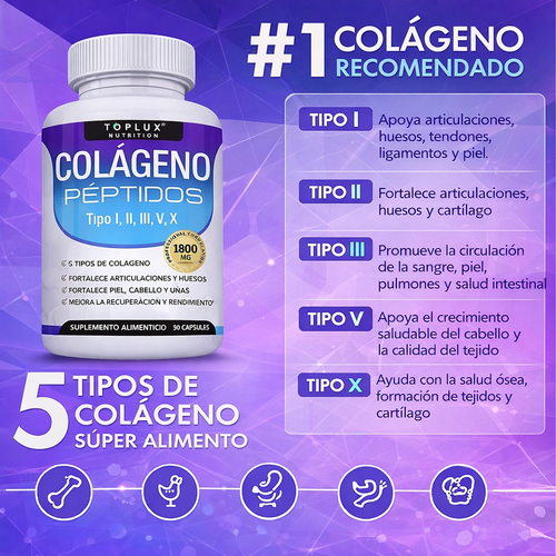 Complejo de Péptidos con 5 Tipos de Colágeno