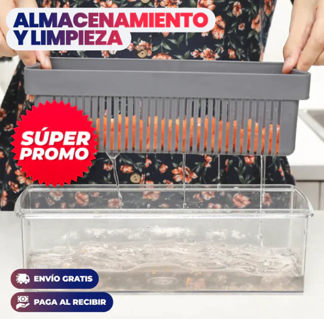 "7 en 1" Picador de Verduras MultiFuncional + 1 Desengrasante de Cocina Gratis😍