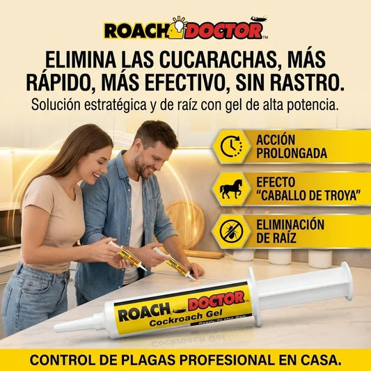 ROACH DOCTOR - La solución para Matar Cucarachas en menos de 24 Horas | Gel Fácil de poner X1 Tubo